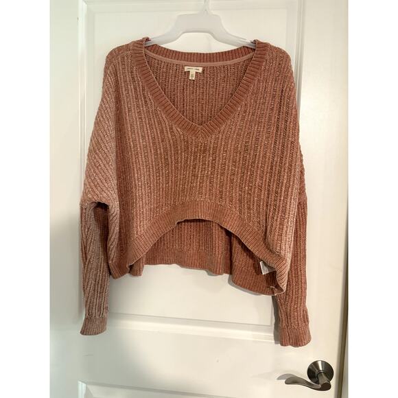 Silence + Noise Womens Slouchy Chenille Sweater XL Urban Outfitters Peach - Picture 3 of 3